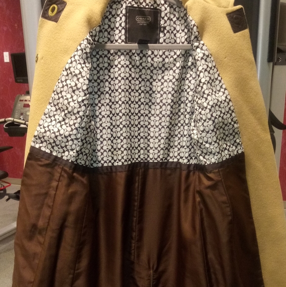 Vintage Coach Camel Hair Leather trim Coat - Picture 7 of 8